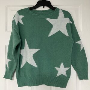 Starry Green Crew Neck Sweater